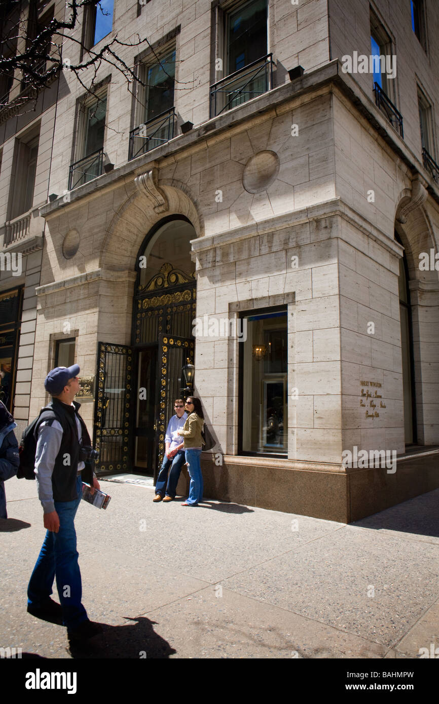 Harry Winston flagship store Fifth Avenue New York City Banque D'Images
