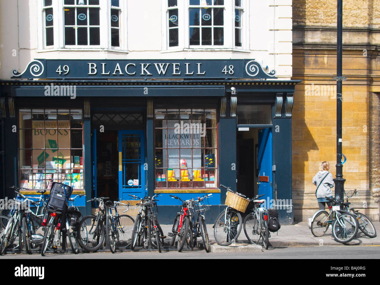 Oxford, Angleterre, Royaume-Uni. Blackwell's Bookshop Banque D'Images