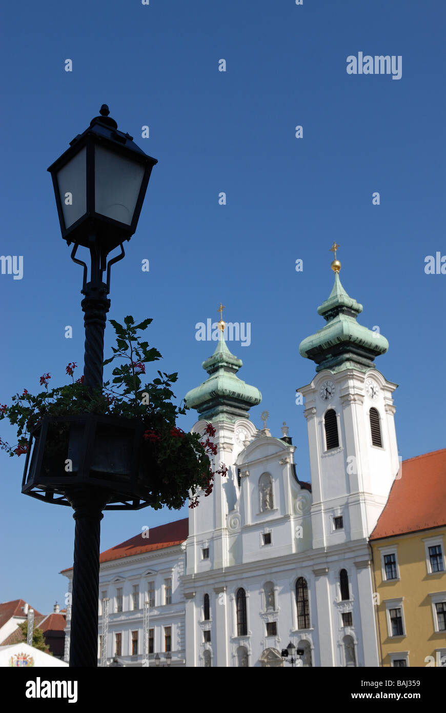 Église de Györ Gyoer Hongrie Europe Banque D'Images