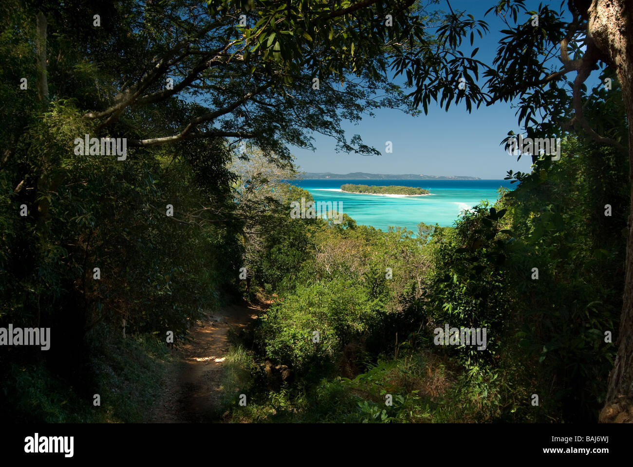 Petite île de Nosy Iranja Madagascar près de la mer du Sud Banque D'Images