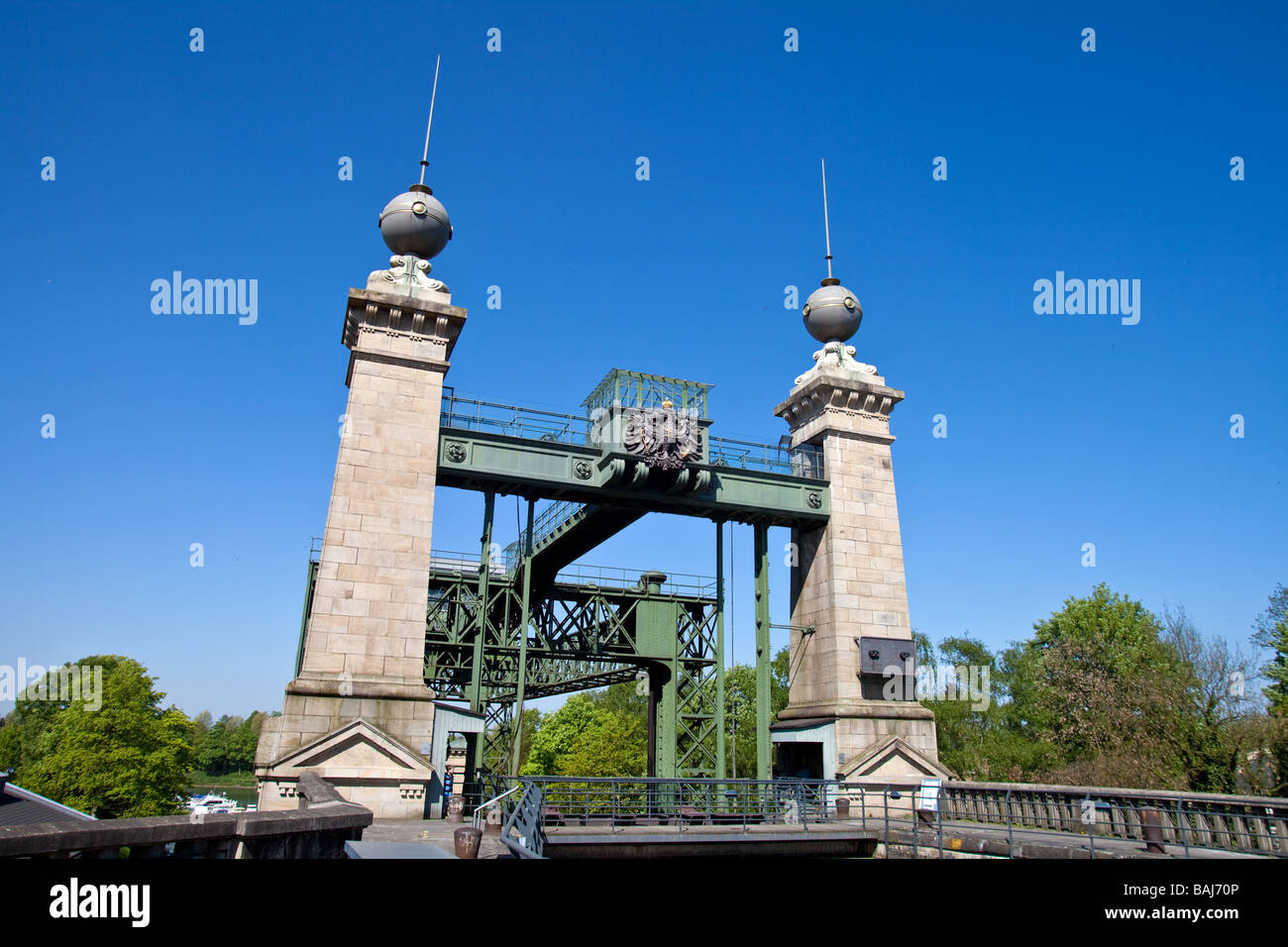 Henrichenburg Shiplift l'ancien dans la ville de Waltrop, l'itinéraire de la culture industrielle , NRW, Rhénanie du Nord-Westphalie, Allemagne Banque D'Images