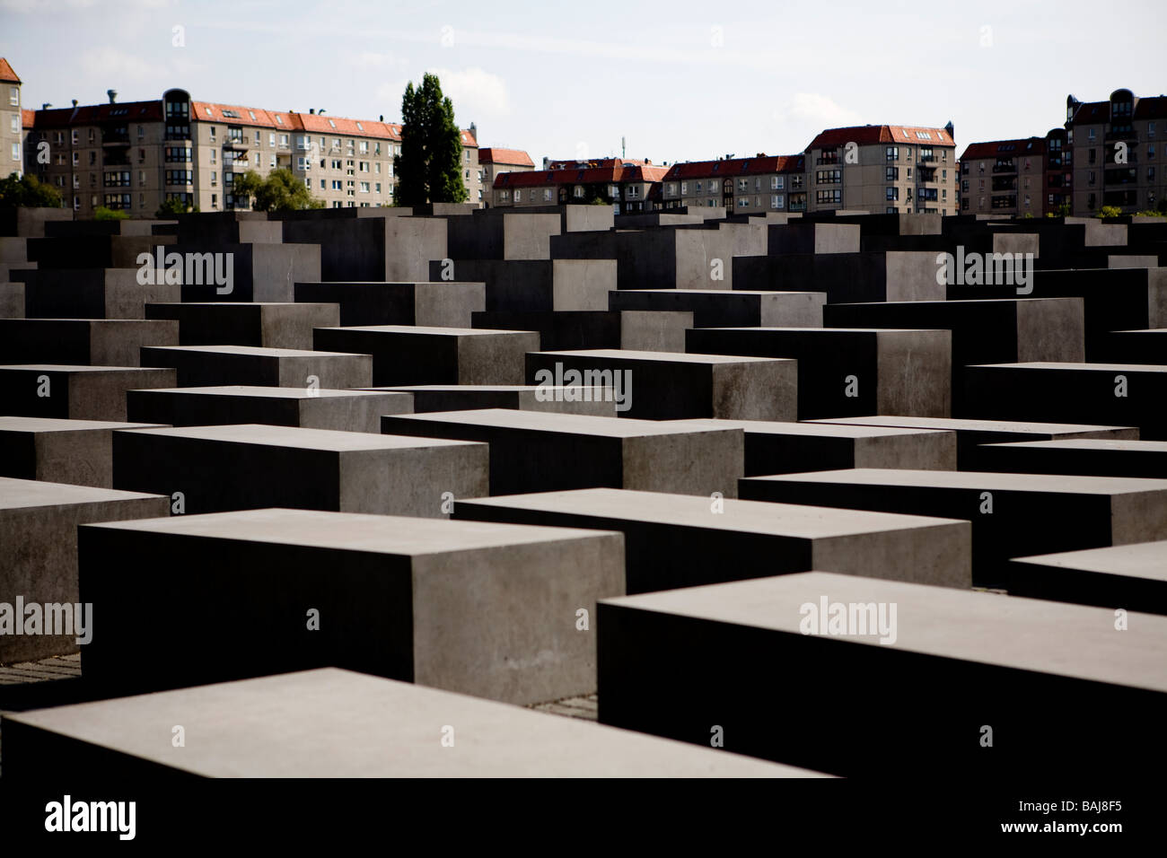Holocaust Memorial à Berlin. Banque D'Images