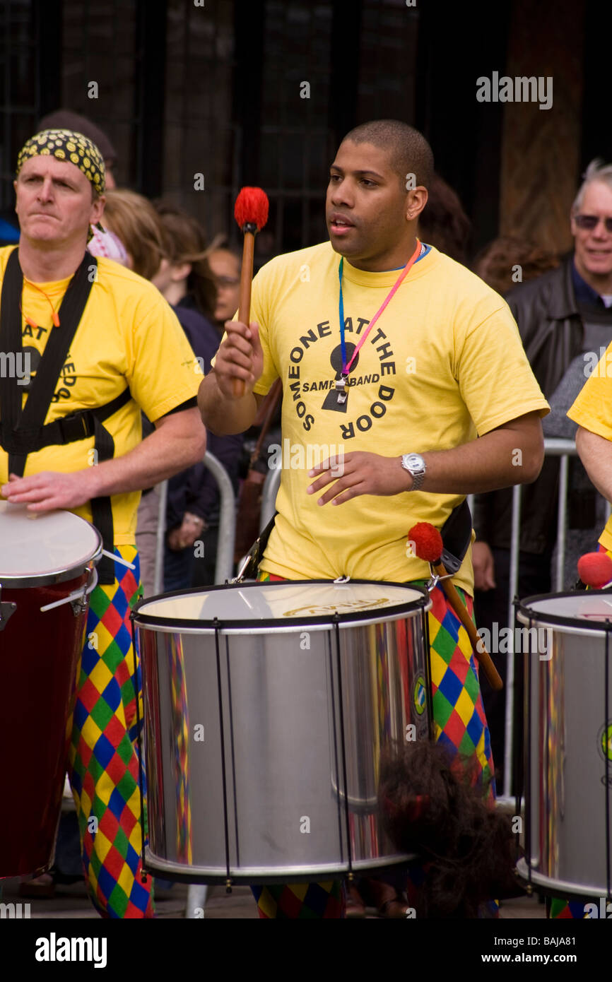 Des artistes de rue de tambour à 2009 Anniversaire Skakespeare Stratford Upon Avon Banque D'Images