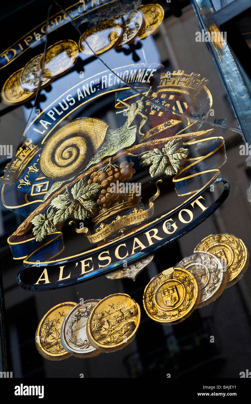 France, Paris, L'Escargot Montorgueil Restaurant à 38 Rue Montorgueil Banque D'Images