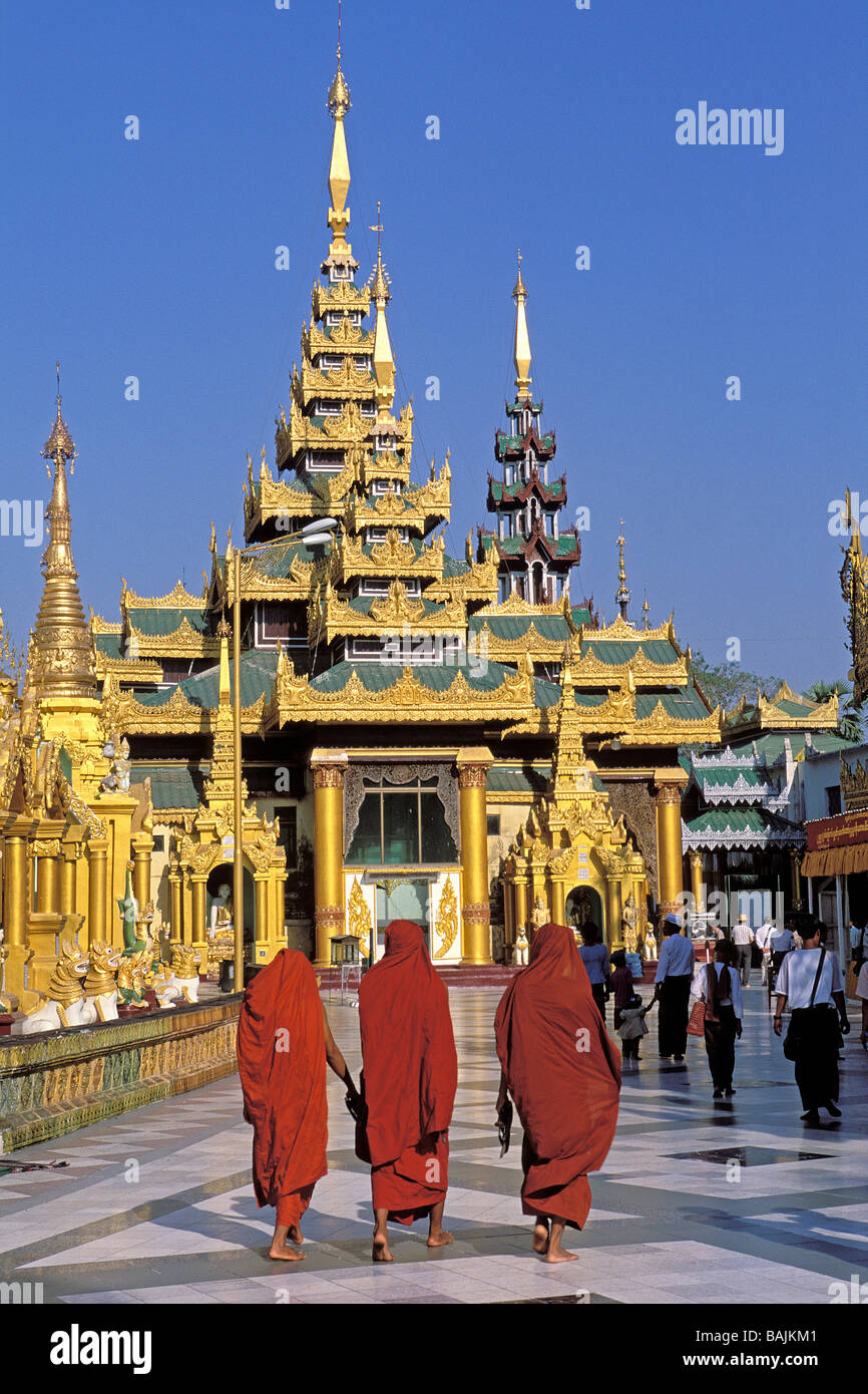 Myanmar (Birmanie), Rangoon, Rangoon, la Division de la ville Paya Shwedagon Pagoda Banque D'Images