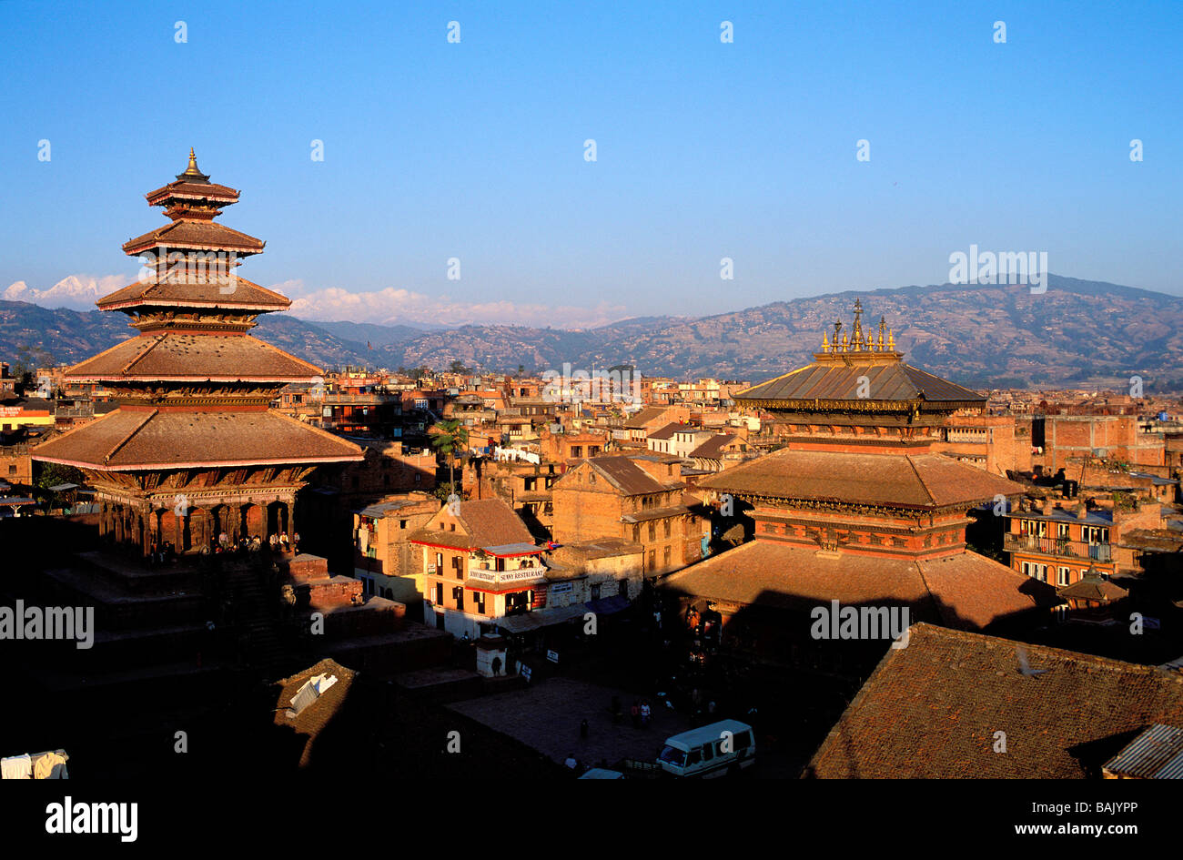 Au Népal, la vallée de Katmandou classée au Patrimoine Mondial de l'UNESCO, Zone Bagmati, district de Bhaktapur, Bhaktapur, Temple Nyatapola Banque D'Images