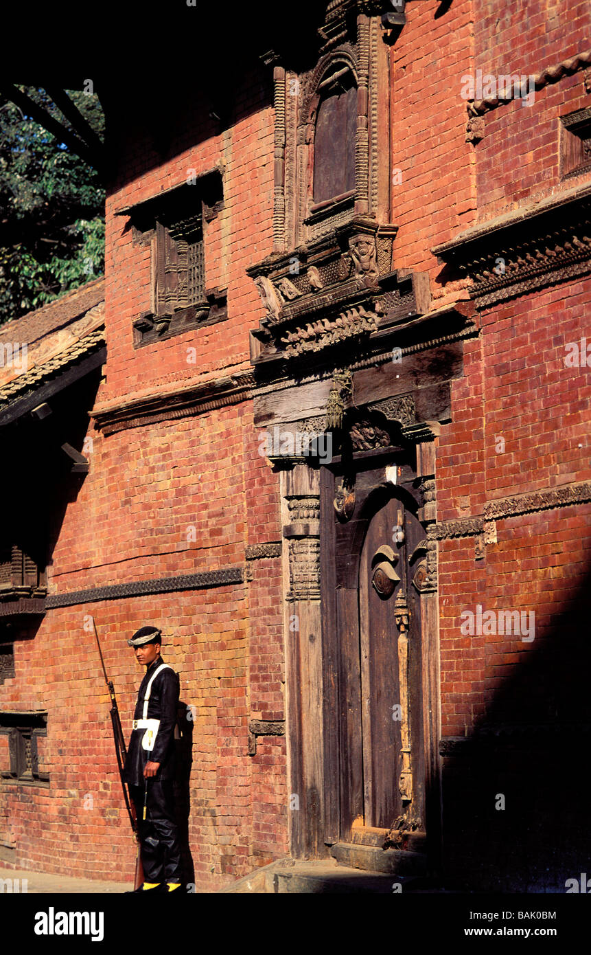 Au Népal, la vallée de Katmandou classée au Patrimoine Mondial de l'UNESCO, Zone Bagmati, Katmandou, Durbar Square (place principale), cour de Banque D'Images