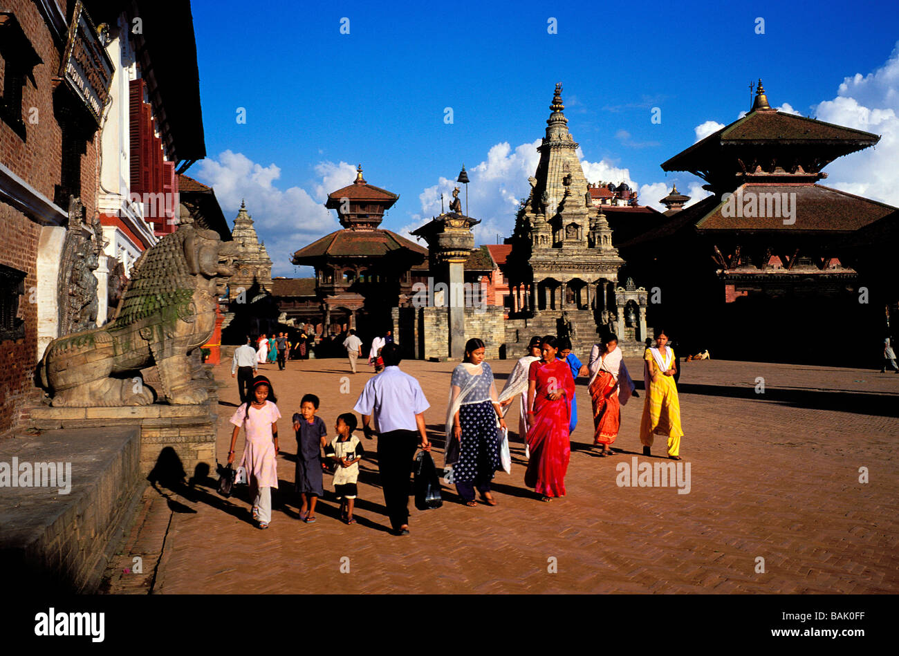 Au Népal, la vallée de Katmandou classée au Patrimoine Mondial de l'UNESCO, Zone Bagmati, district de Bhaktapur, Bhaktapur, Durbar Square (main Banque D'Images