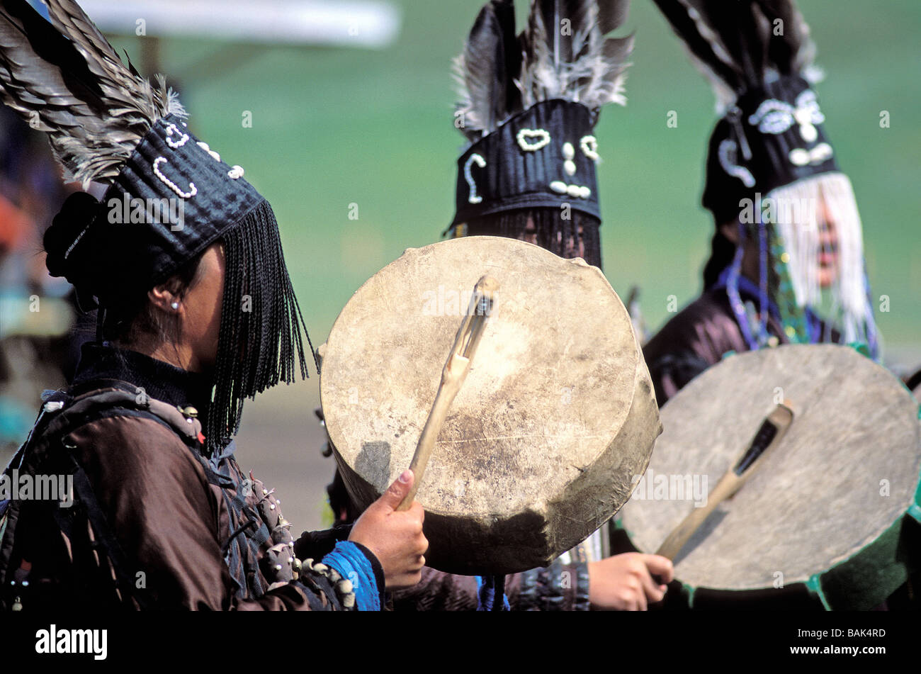 La Mongolie, le chamanisme initiation, Shaman Banque D'Images
