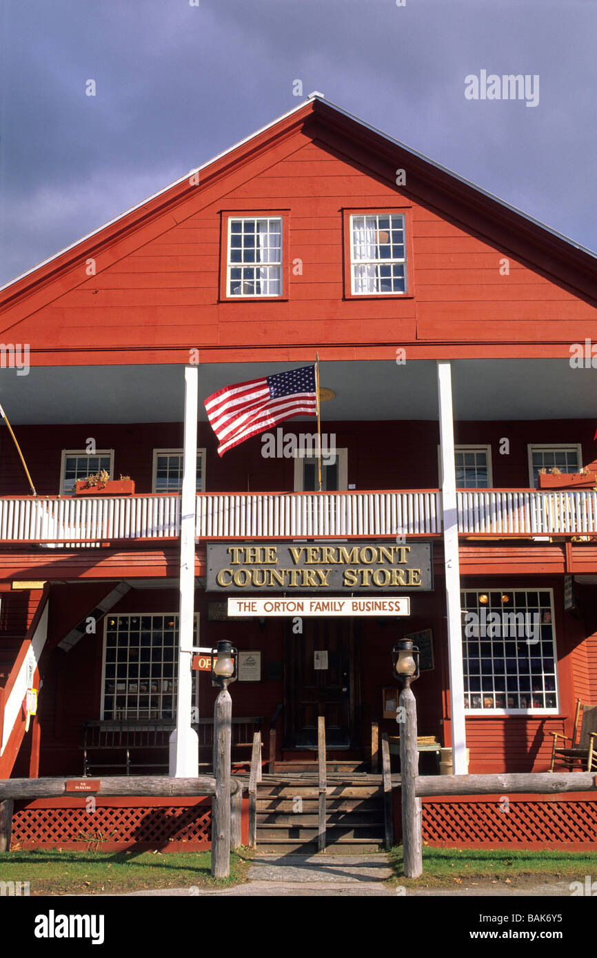 United States, New York, Weston, Vermont Country store Banque D'Images