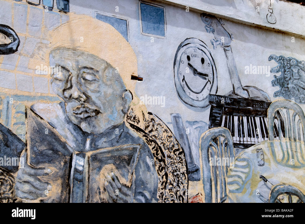 Peinture murale de la rue, La Havane, Cuba Banque D'Images