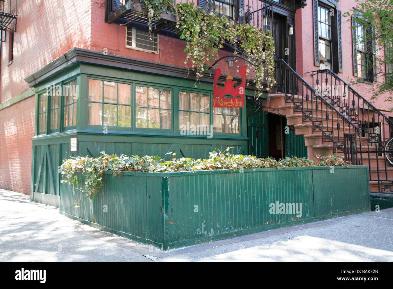 Ye Waverly Inn jardin et un restaurant exclusif détenu par Graydon Carter, rédacteur en chef de Vanity Fair de Greenwich Village New York City Banque D'Images
