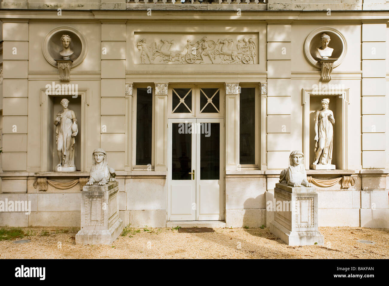 France, Paris, Musée Marmottan, façade néoclassique Banque D'Images