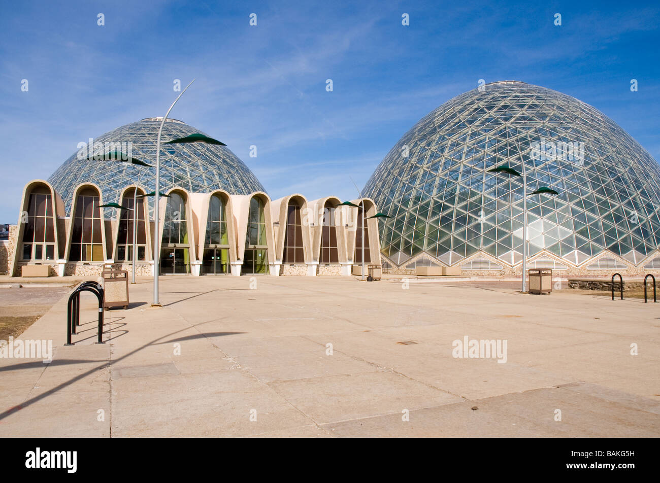 Mitchell Park Conservatory à Milwaukee, Wisconsin aussi connu comme 'Les dômes' Banque D'Images