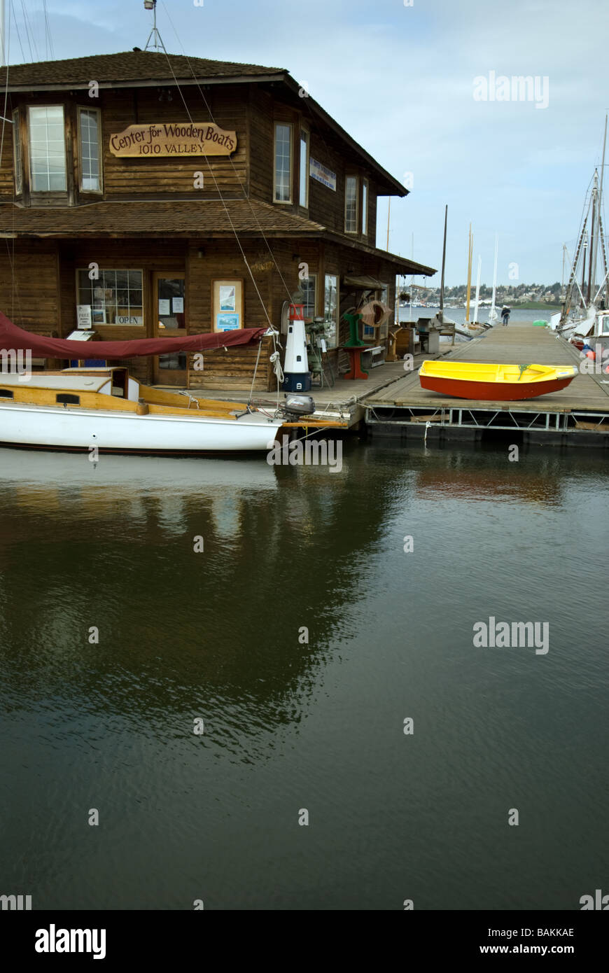 Le Centre pour les bateaux en bois sur Seattle's Lake Union. Banque D'Images