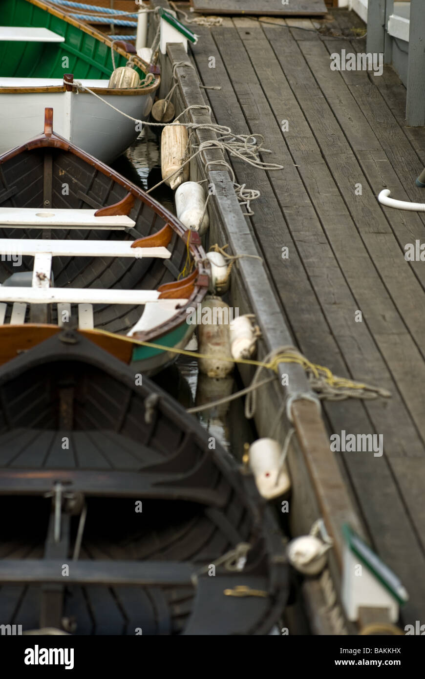 Le centre de Seattle pour bateaux en bois située à S. Lake Union. Banque D'Images