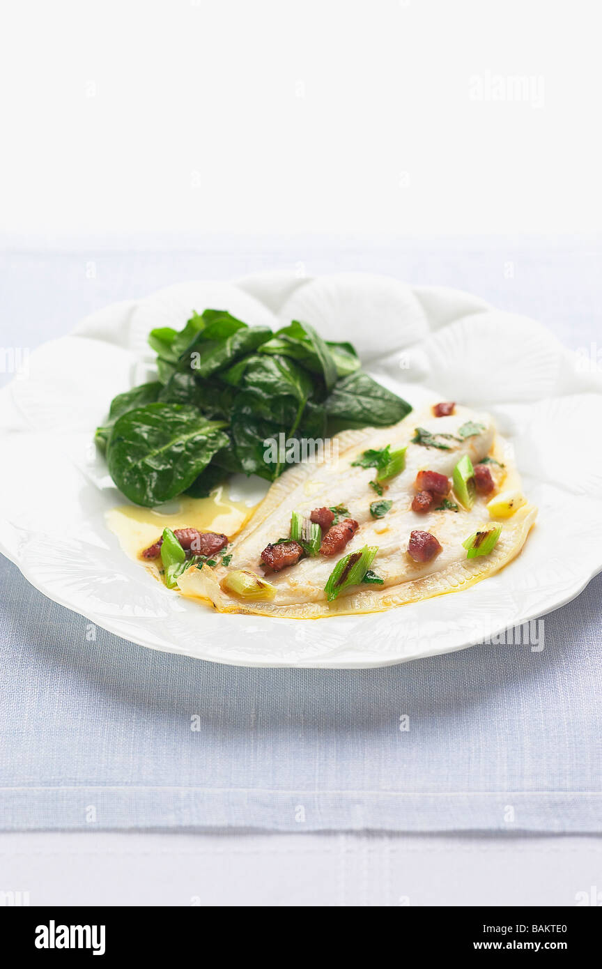 La plie au four avec du citron Photo Stock Alamy