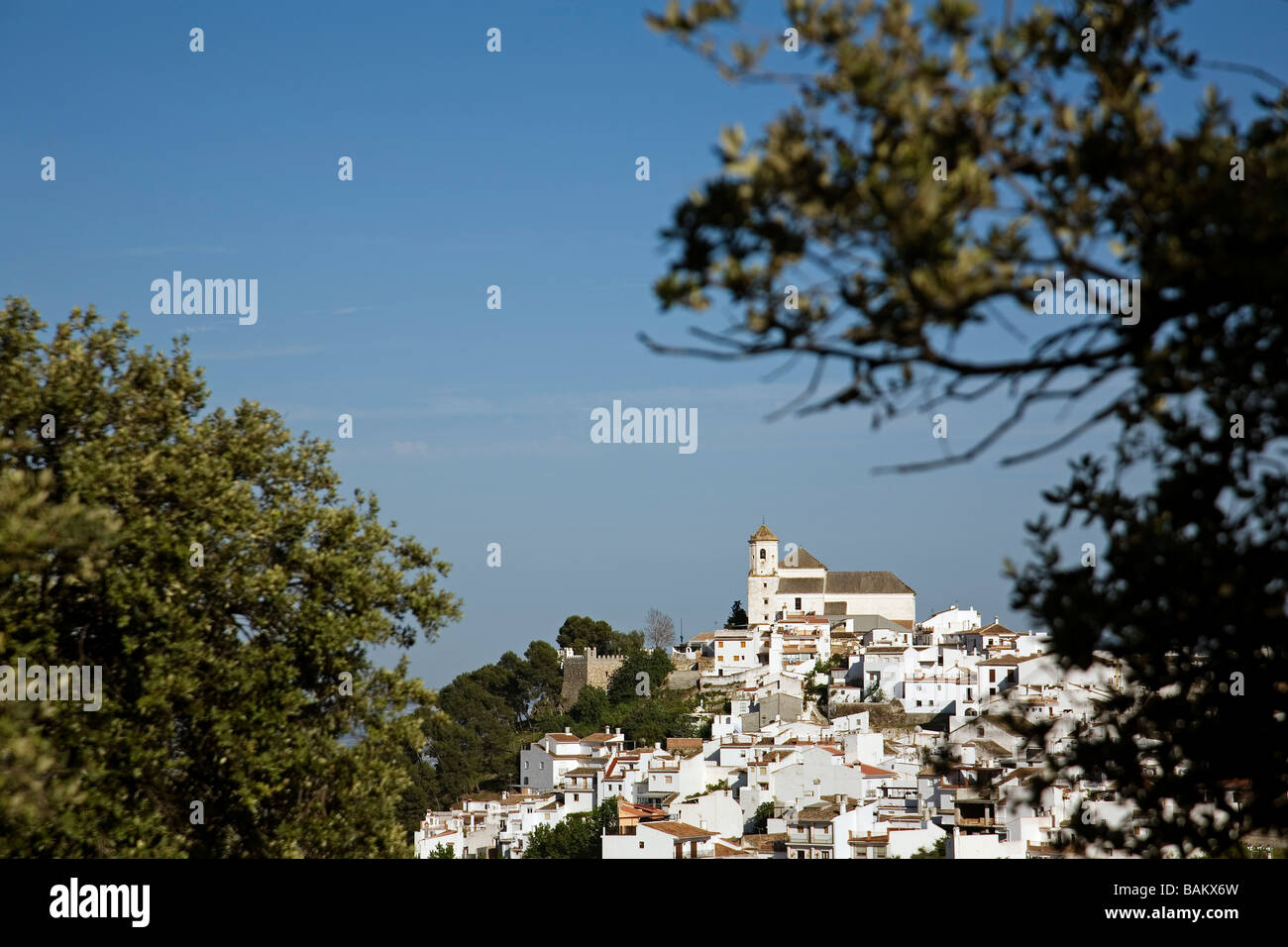 Alozaina Villages Blancs de Serranía de Ronda malaga andalousie espagne Banque D'Images