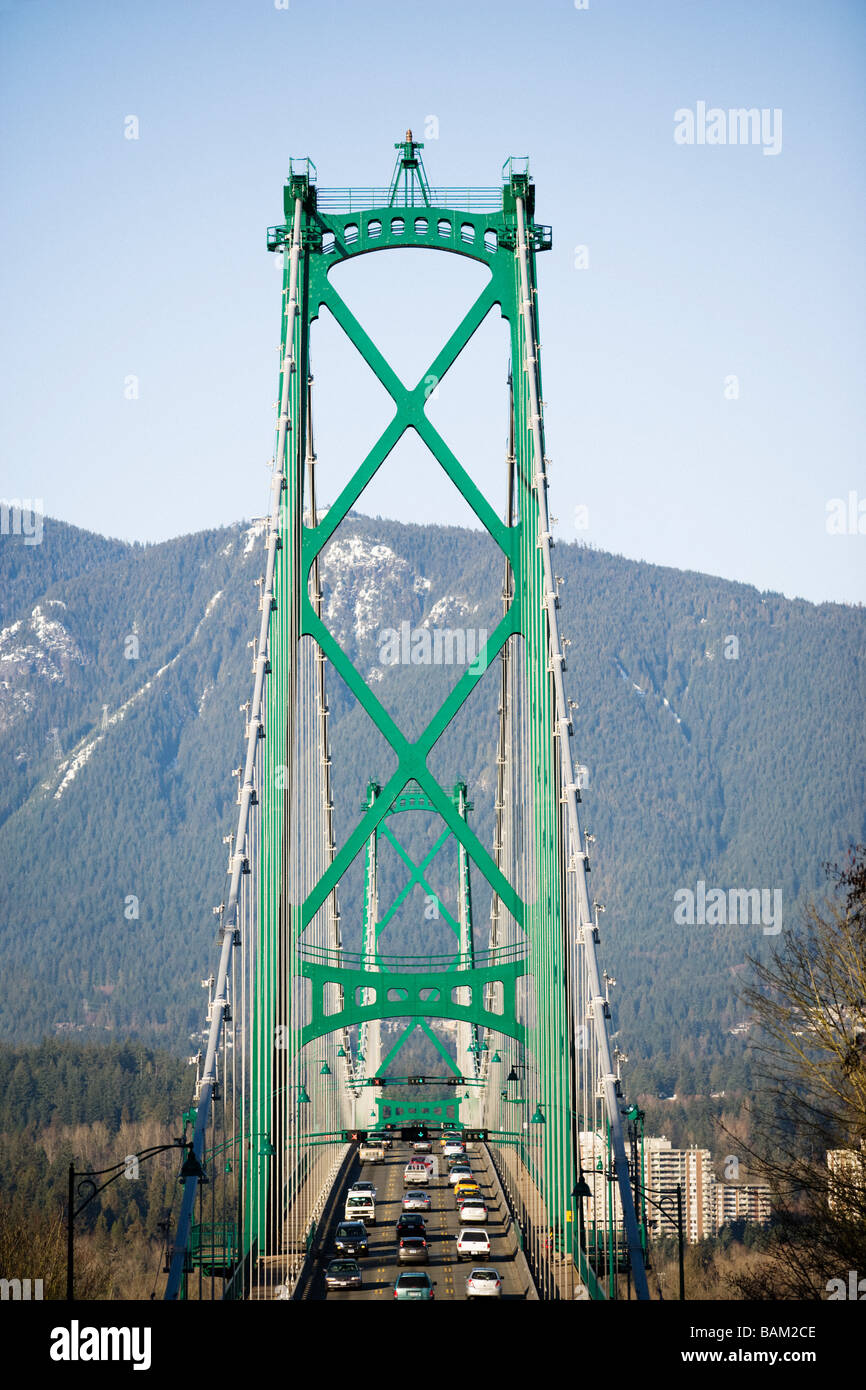 Vancouver Lions Gate Bridge Banque D'Images