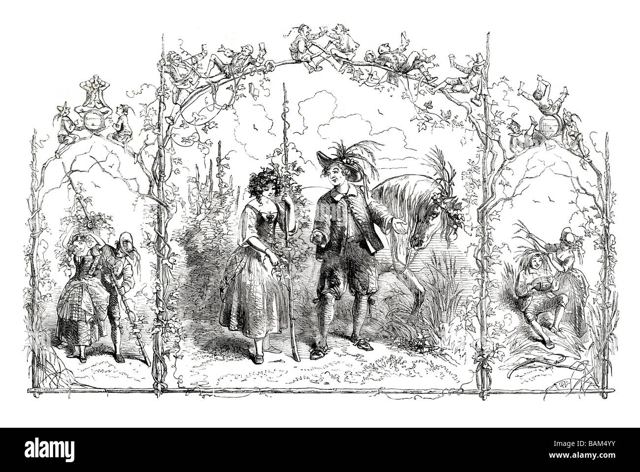L'orge et le houblon sir Charles mackay 1851 Loi sur l'évêque jouer encore de chanson Banque D'Images