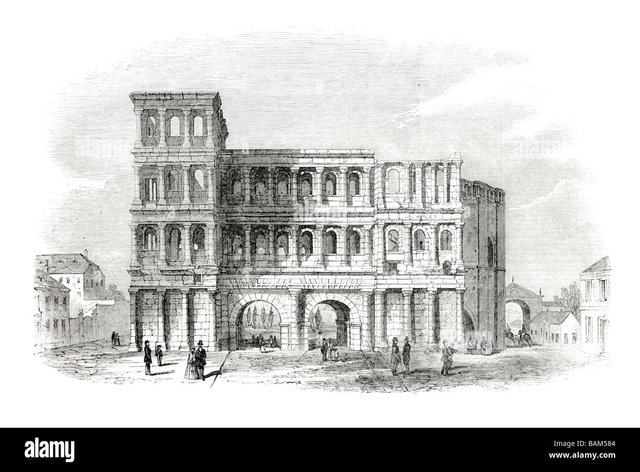 Porta Nigra de Trèves Banque D'Images