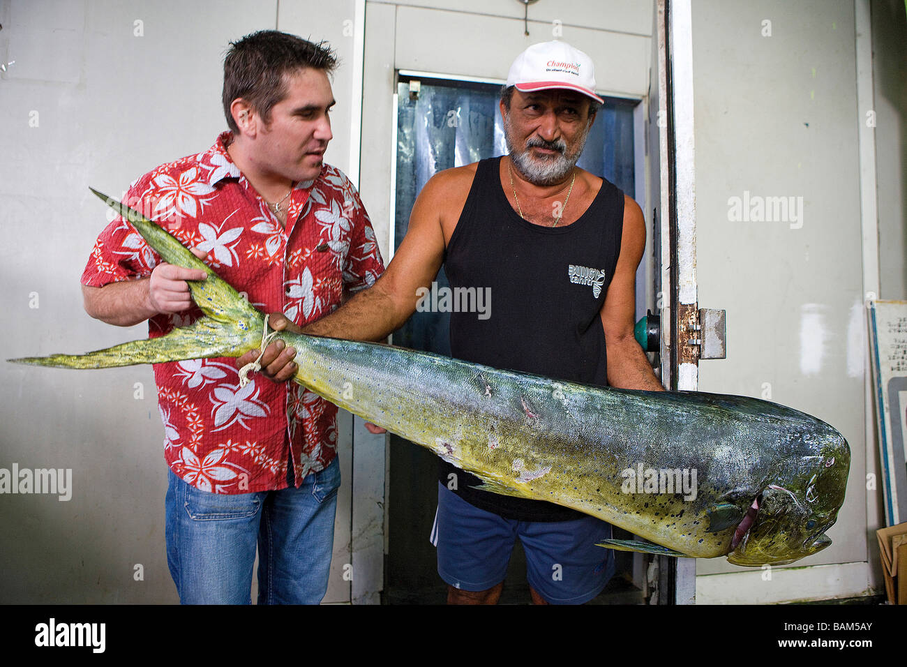 La France, la Polynésie française, archipel de la société, îles du vent, Tahiti, Papeete, chef de marché, Sebastien Philizot acheter un Banque D'Images