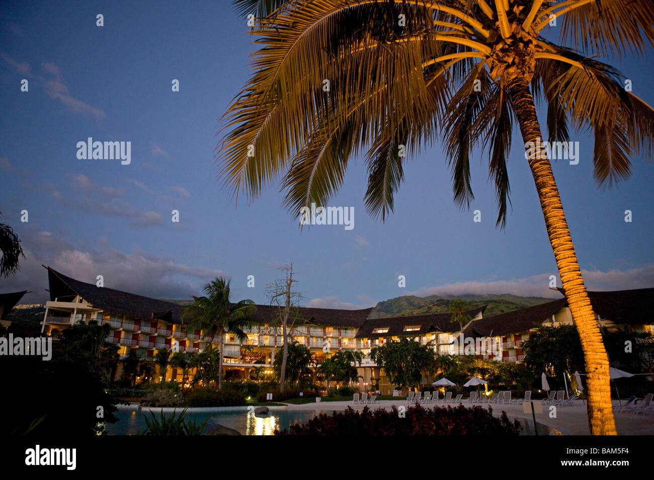 La France, la Polynésie française, archipel de la société, îles du vent, Tahiti, Punaauia, Le Meridien Hotel Banque D'Images