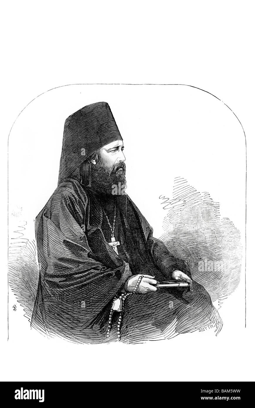 Prêtre de l'église grecque Banque D'Images