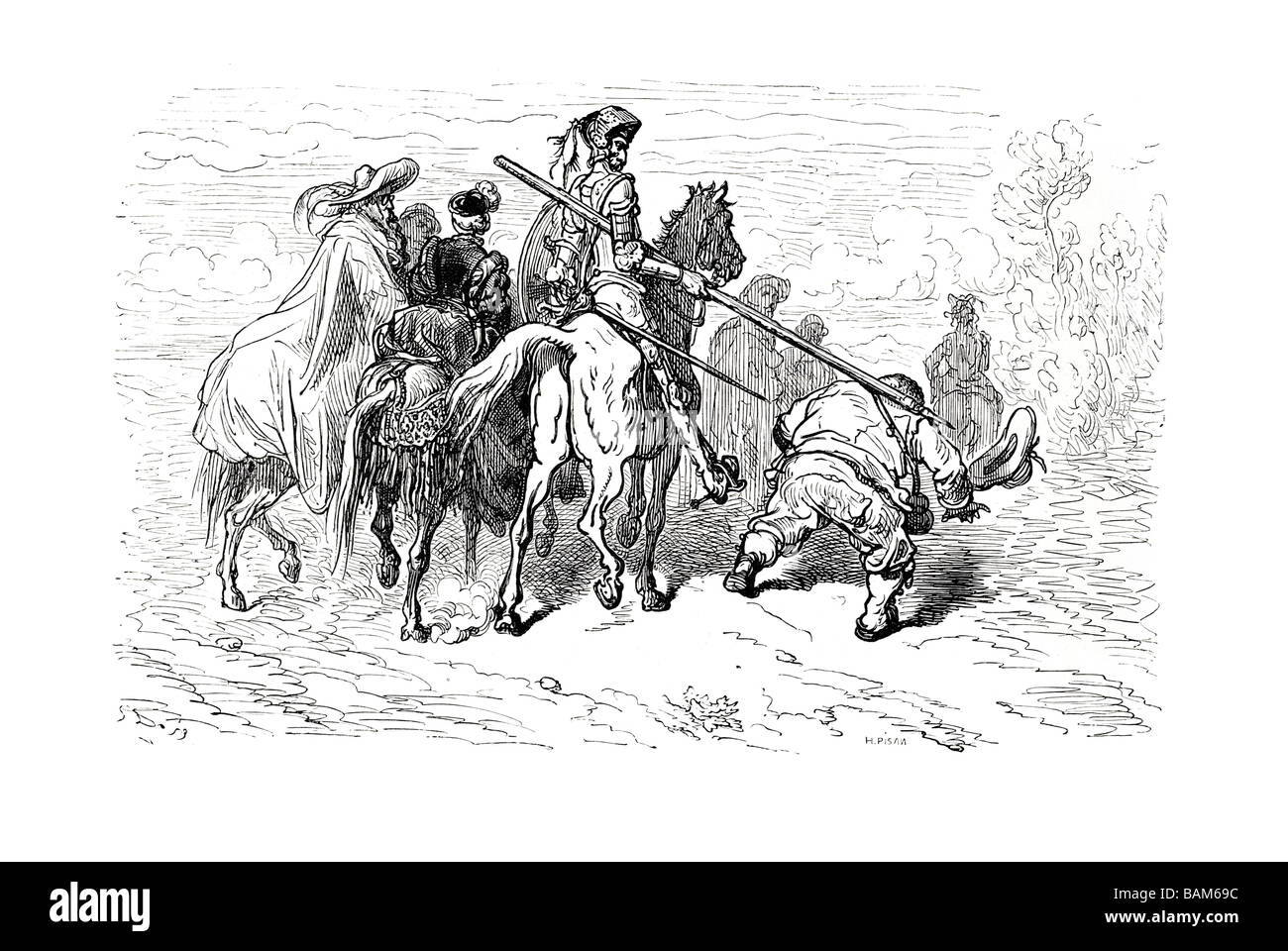 Chapitre XXIX 29 vingt neuf Don Quichotte roman espagnol Alonso Quixano littérature Cervantès quest Banque D'Images