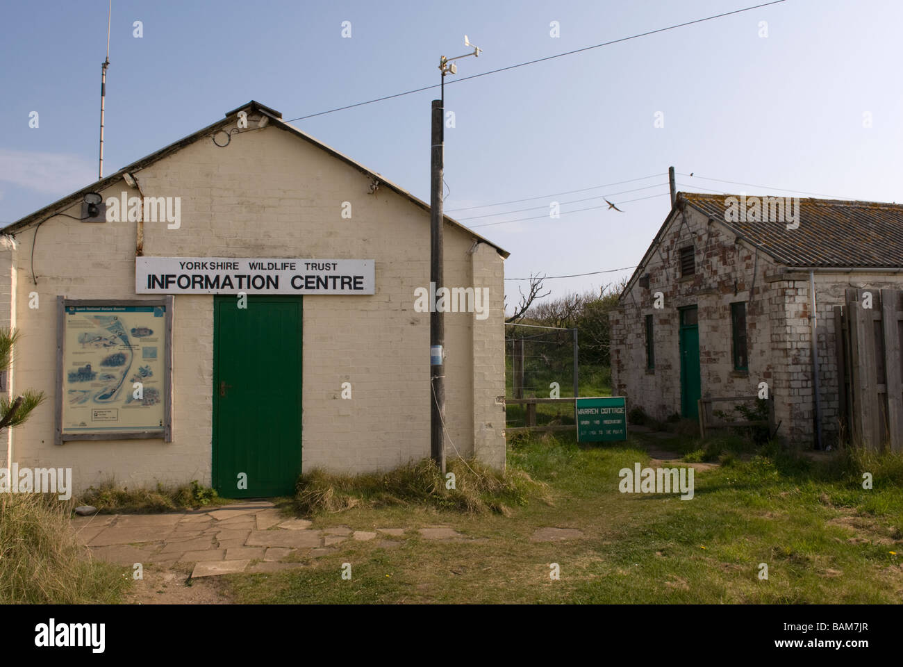 L'observatoire d'oiseaux de traiter avec mépris et Yorkshire Wildlife Trust center, rejette Point, East Riding of Yorkshire, Angleterre. Banque D'Images