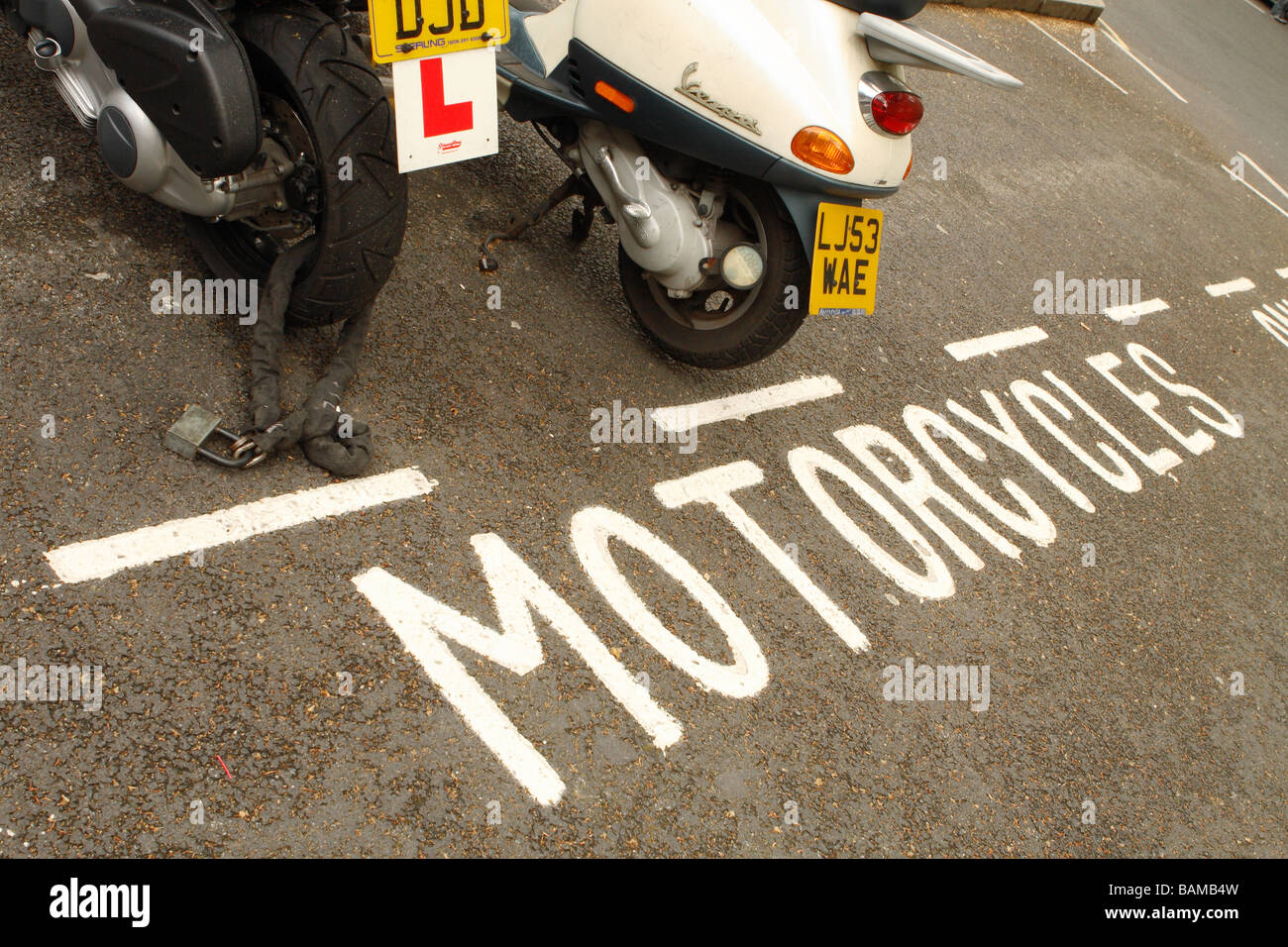 London aire de stationnement pour les motos uniquement dans le centre de Londres Banque D'Images