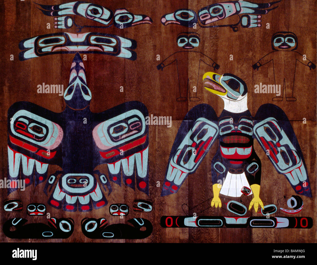Les Inuits de l'ALASKA JUNEAU PEINTURE TOTEM Banque D'Images