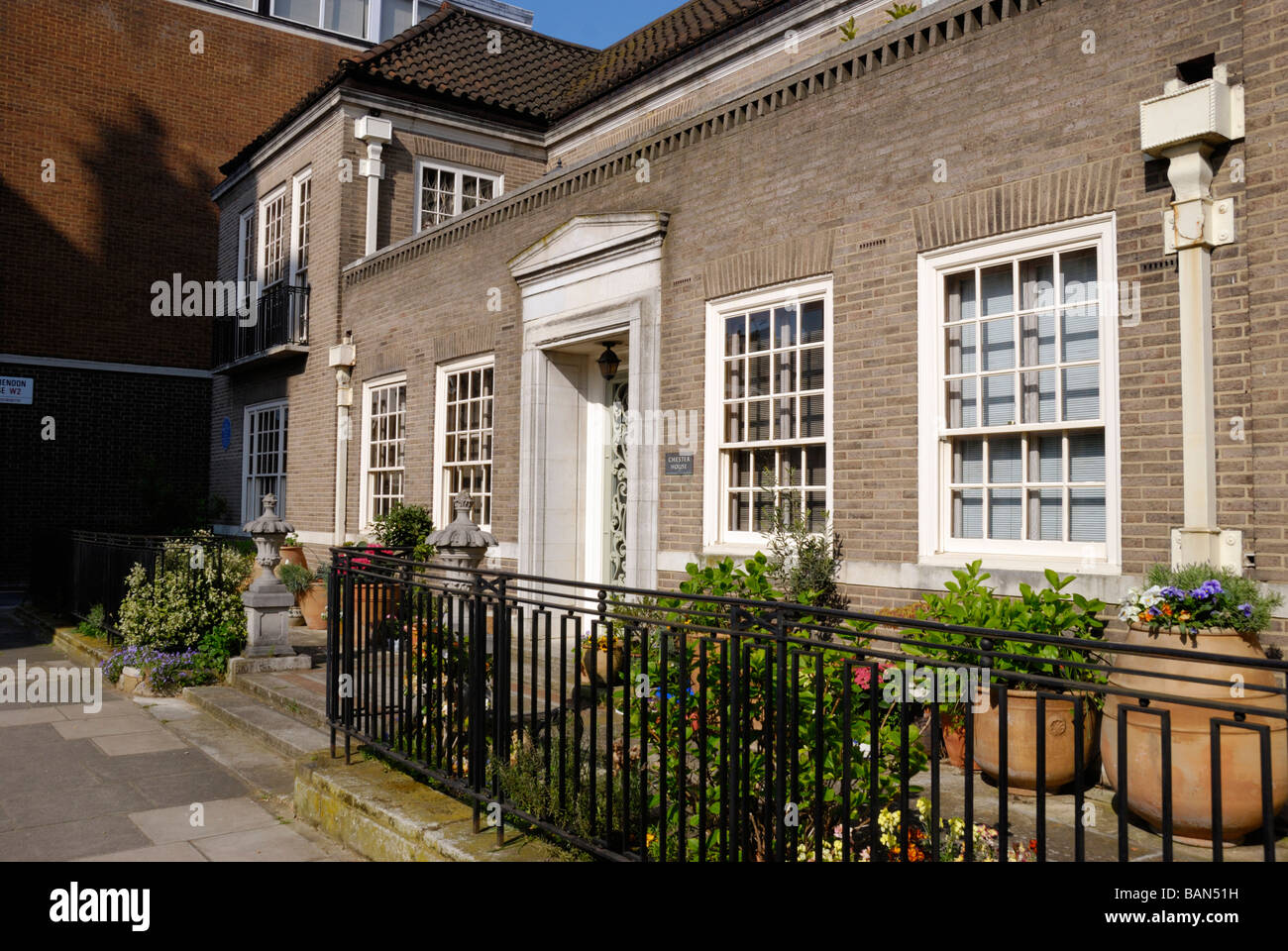 Chester House l'ancienne maison de l'architecte Sir Giles Gilbert Scott Clarendon Place Bayswater Londres W2 Banque D'Images