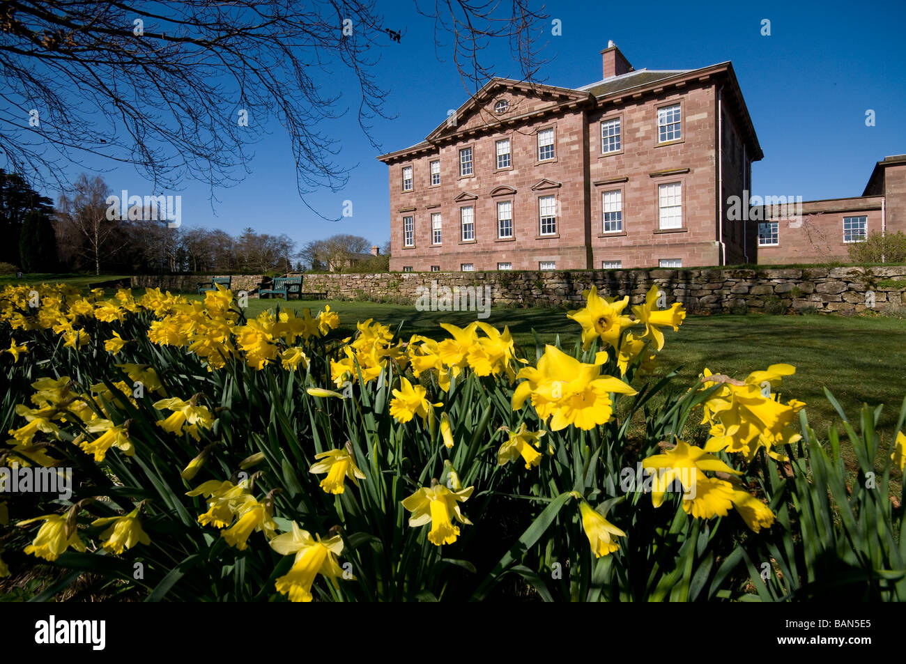 L'aspect du sud de Paxton House Banque D'Images