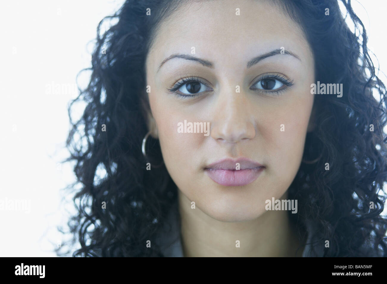 Close up of young woman's face Banque D'Images