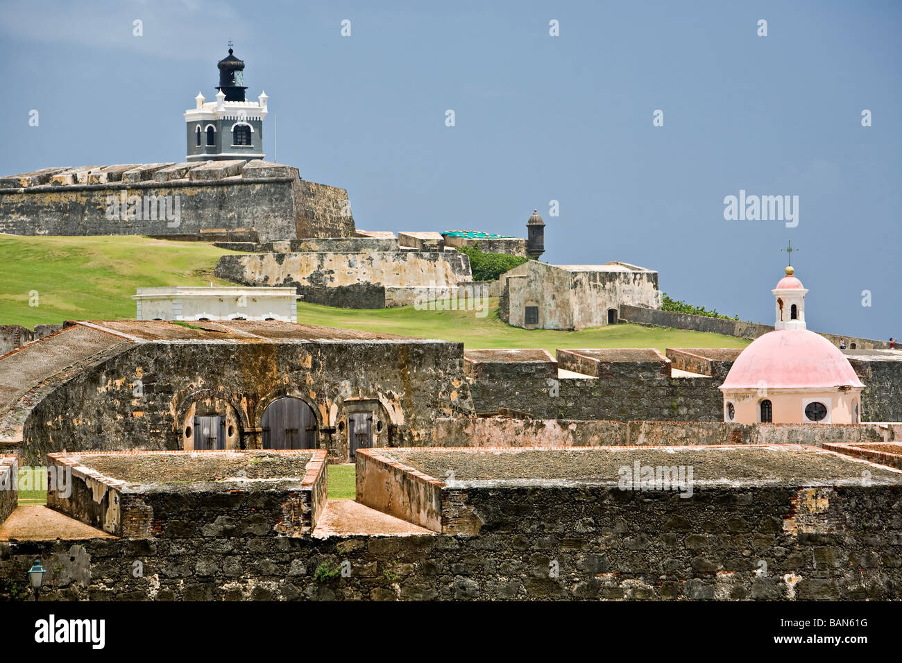 El Morro s Défense Old San Juan Puerto Rico Banque D'Images