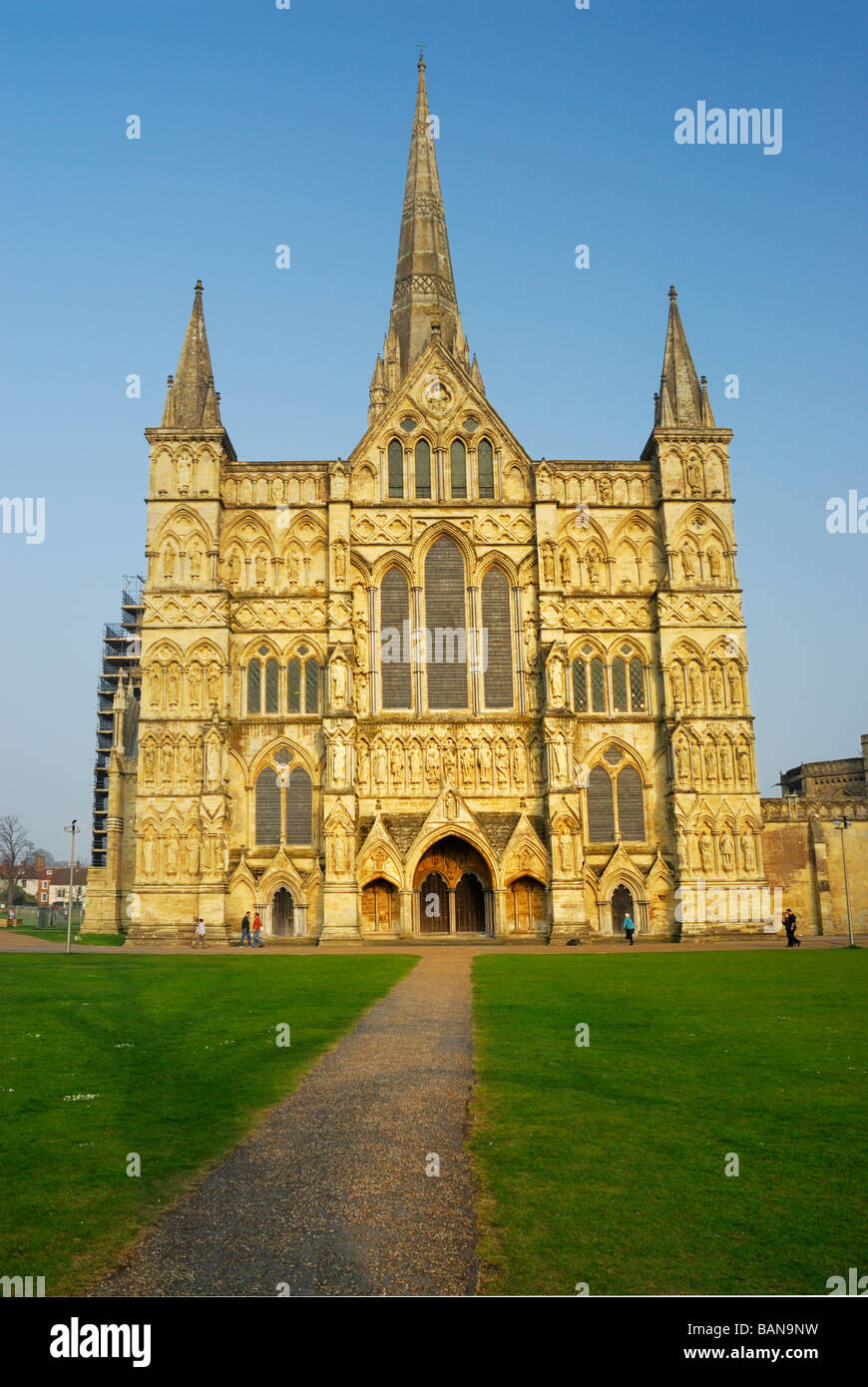 La cathédrale de Salisbury Salisbury Wiltshire Banque D'Images