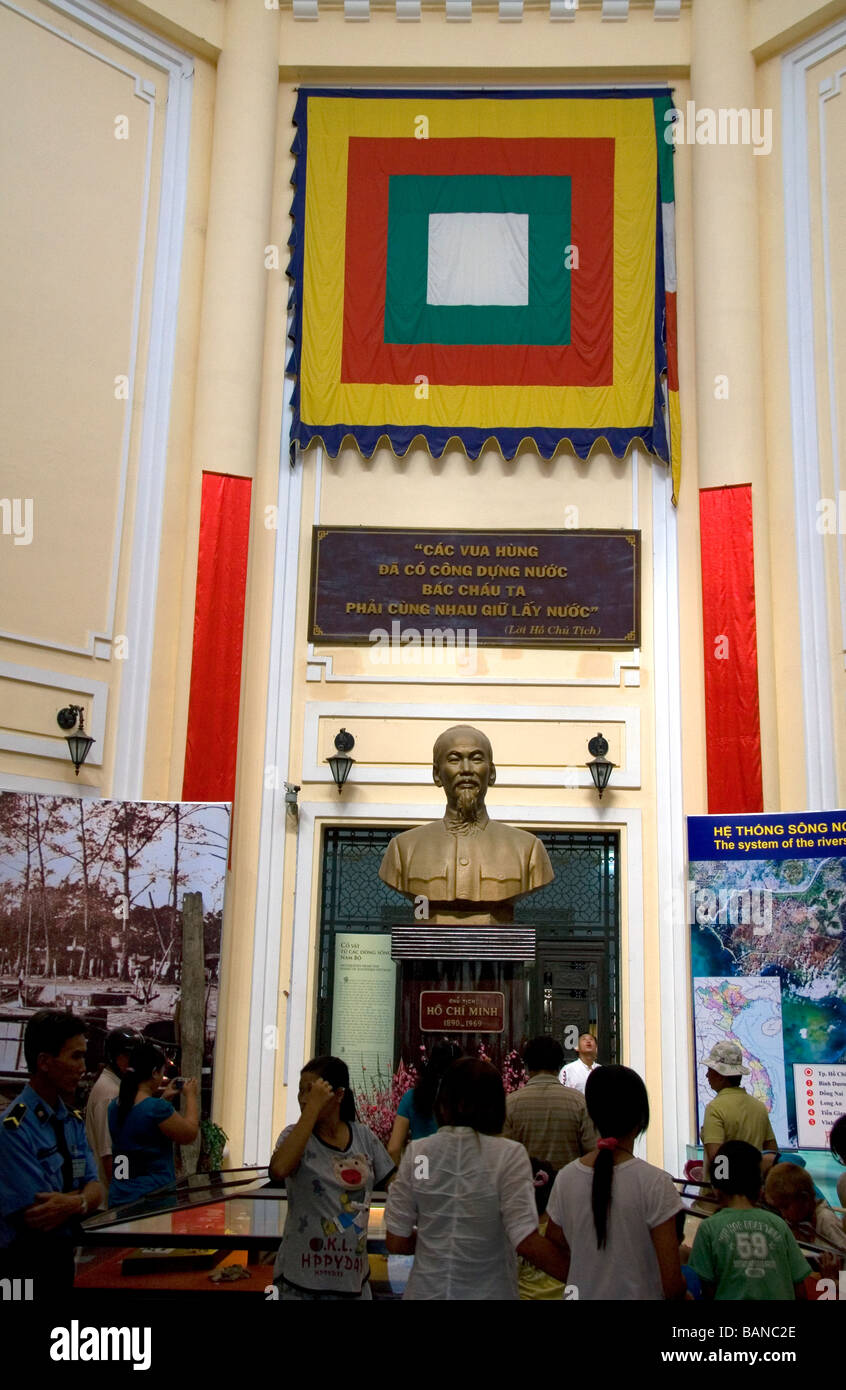 Ho Chi Minh à l'exposition du Musée d'histoire du Vietnam dans le Zoo et les Jardins Botaniques de Saigon à Ho Chi Minh City Vietnam Banque D'Images