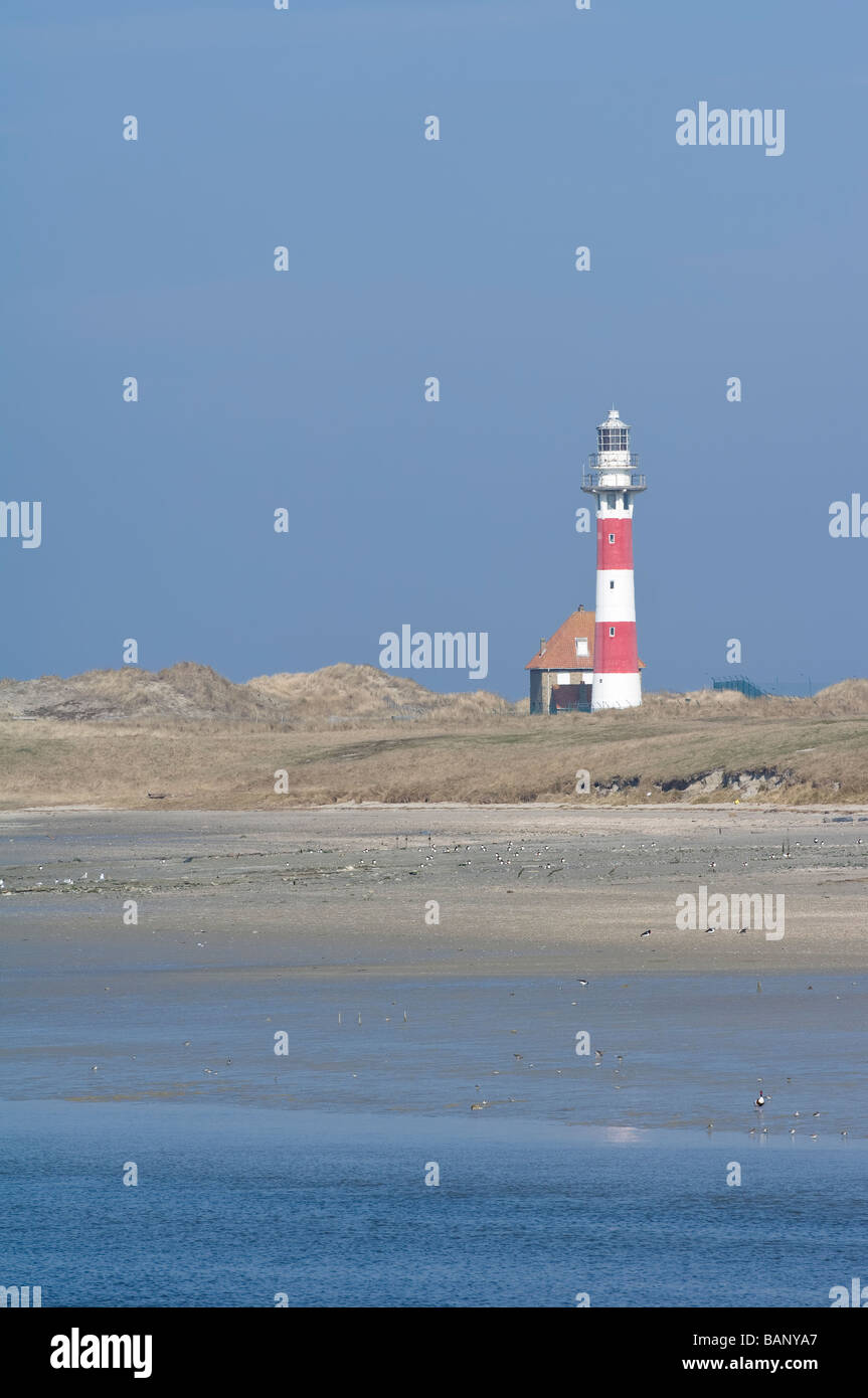 Le phare de Nieuport Belgique Mer du Nord Banque D'Images