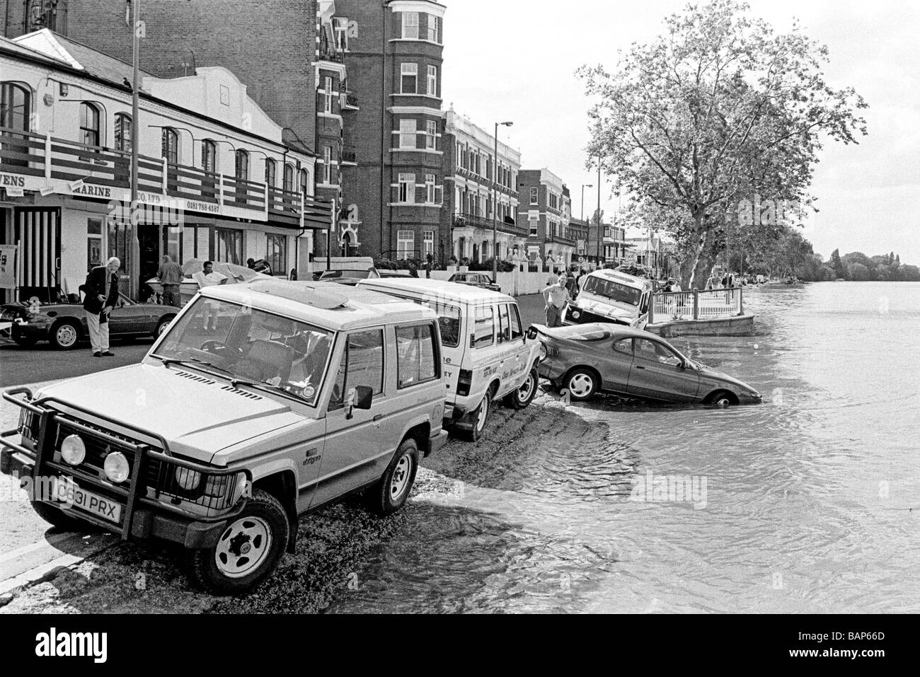Car les dégâts causés par les inondations Banque D'Images