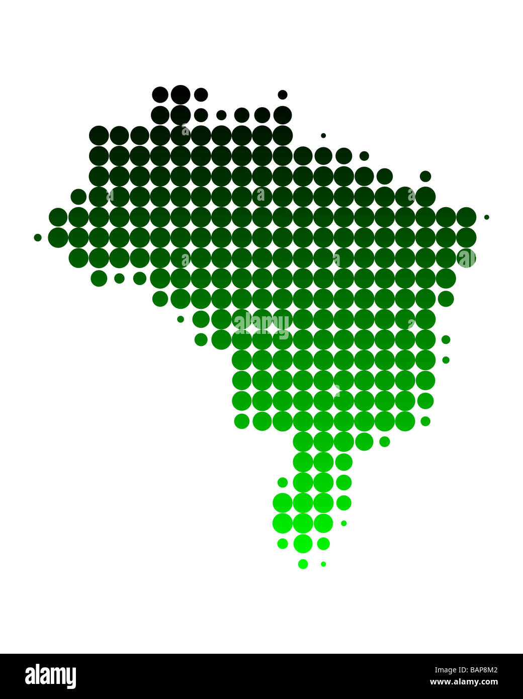 Carte du Brésil Banque D'Images