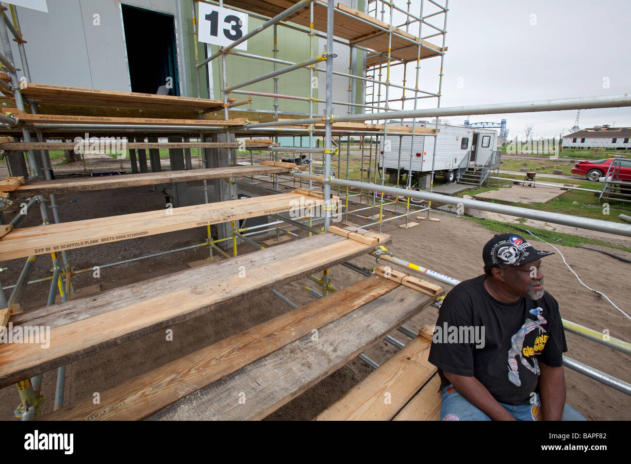 L'ouragan Katrina en survivant Ninth Ward inférieur Banque D'Images