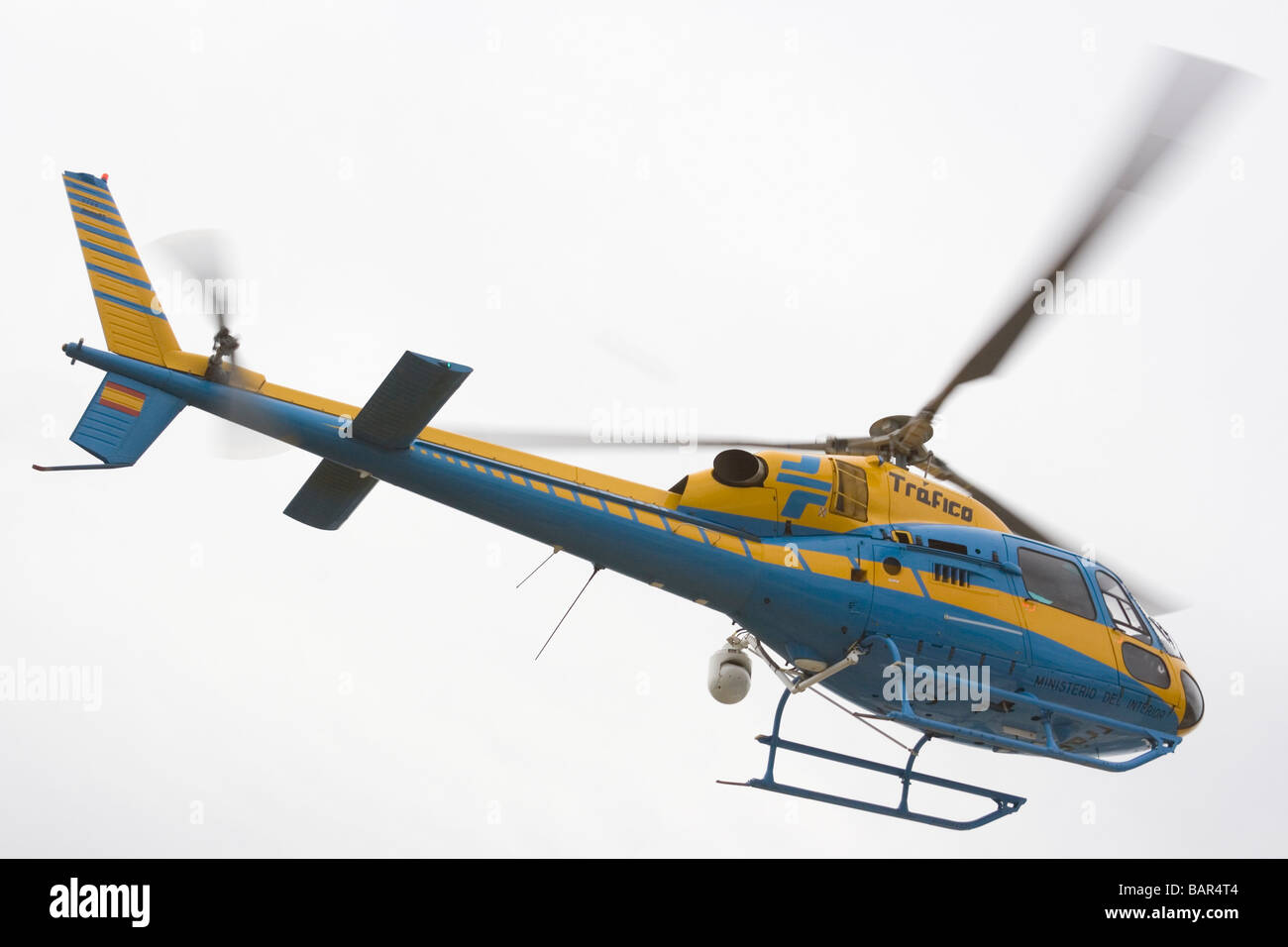 Contrôle du trafic espagnol hélicoptère décoller Banque D'Images