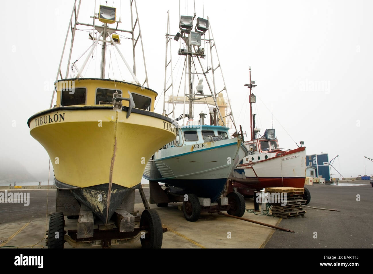 Les bateaux de pêche au Port de Port - Port Orford Orford, Oregon USA Banque D'Images