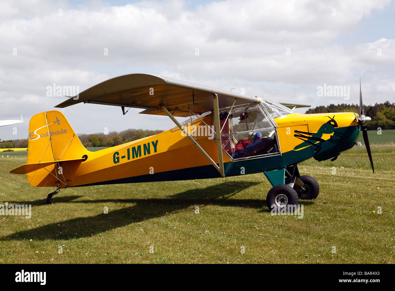 Une escapade ulm à l'aérodrome de Popham dans le Hampshire en Angleterre Banque D'Images