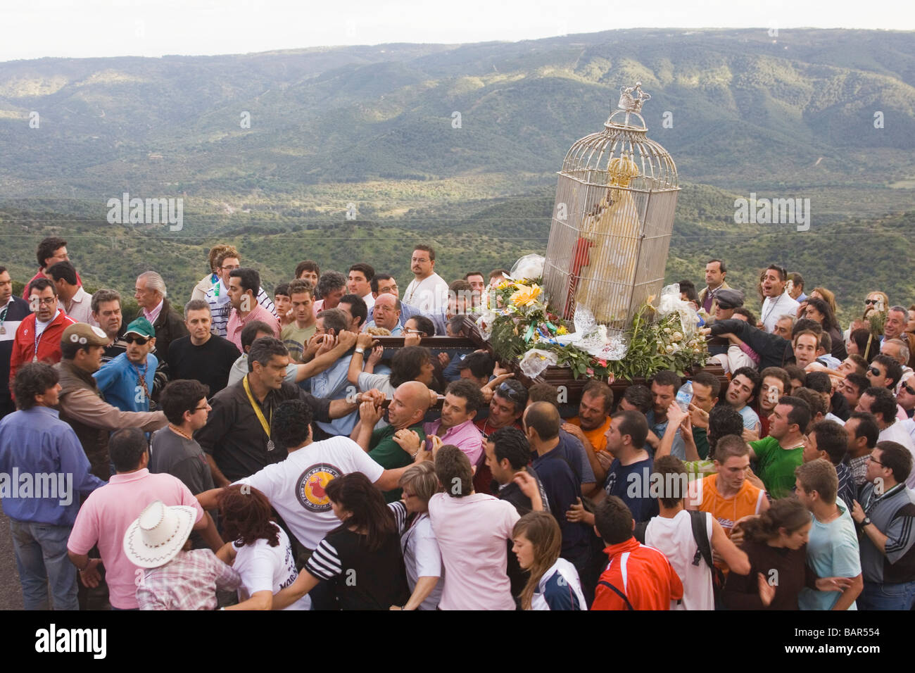 Andujar Jaen Province Espagne Romeria annuelle de la Virgen de la Cabeza Banque D'Images