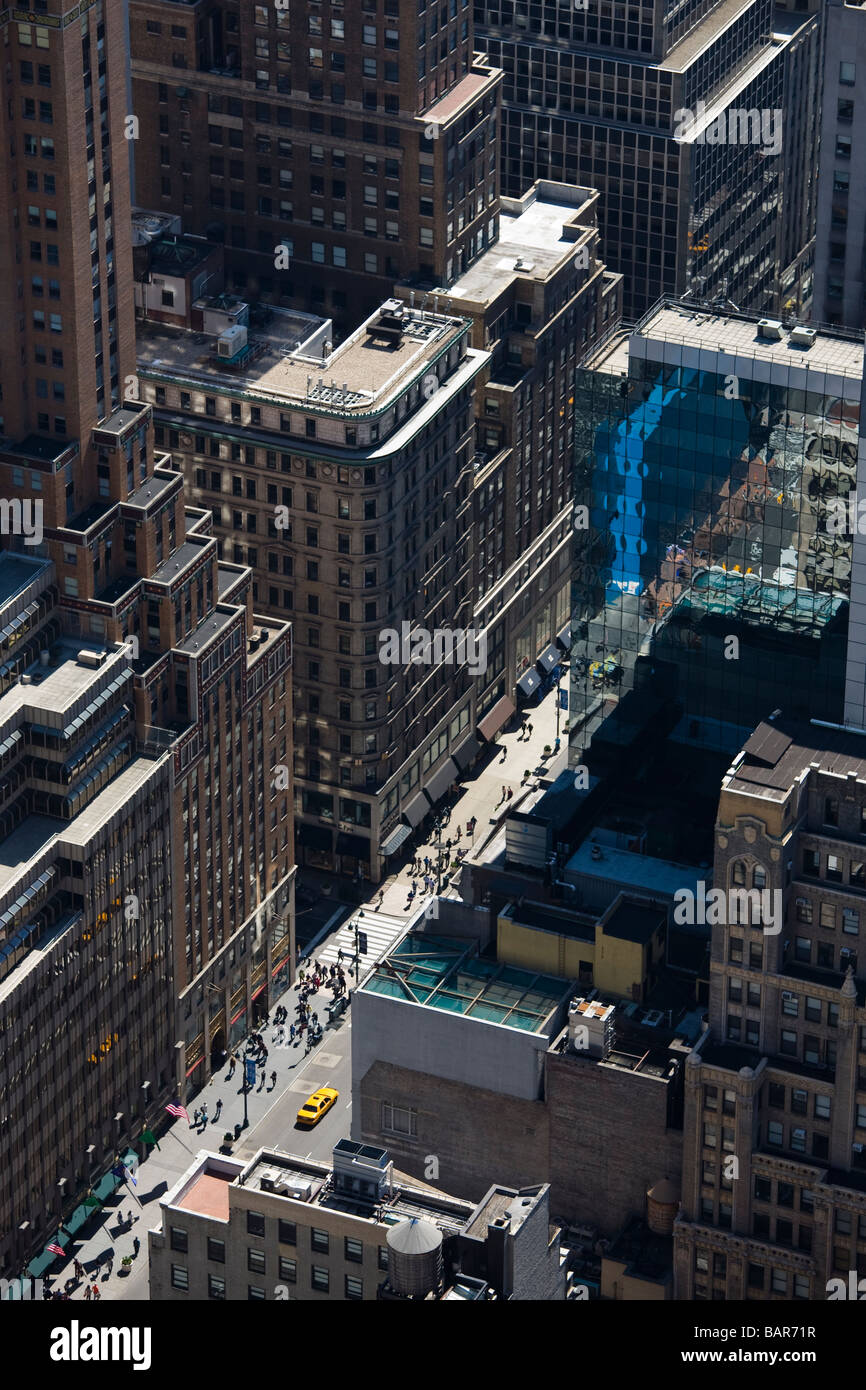 Ariel vue de Fifth Avenue New York USA Banque D'Images