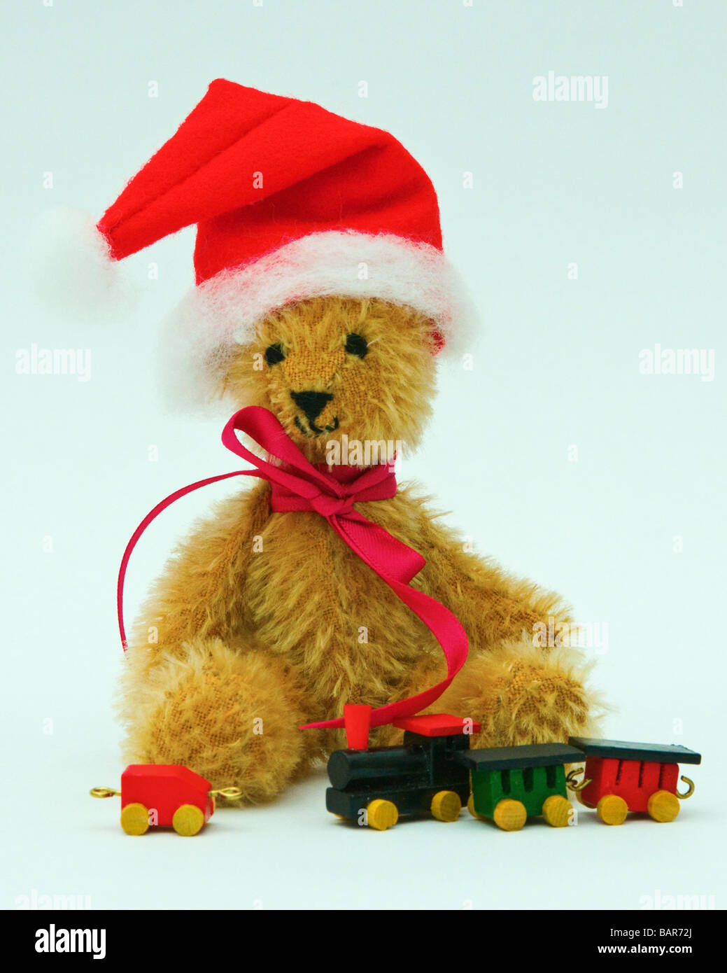 Le Père Noël Mini ours en peluche avec de la rame (Mini Collection Ours) Banque D'Images