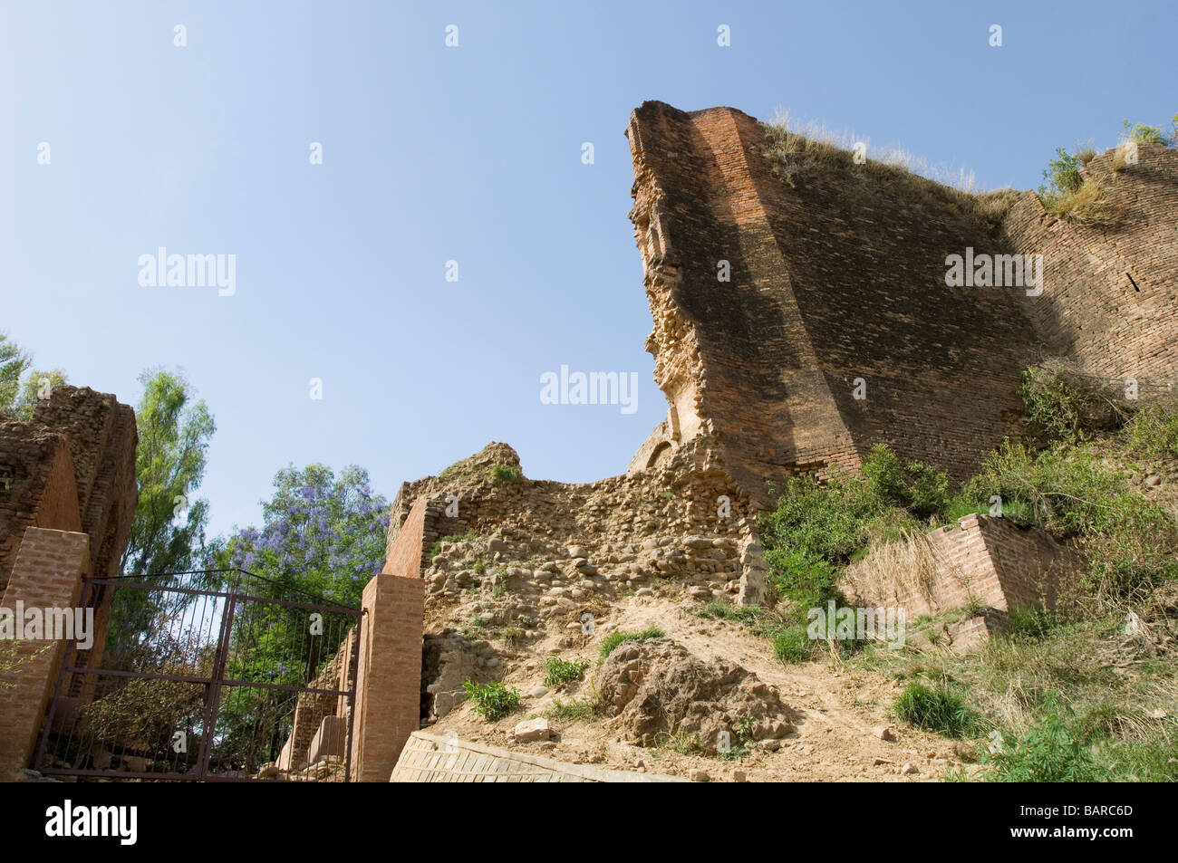 Anciennes ruines d'un bâtiment, la civilisation de la vallée de l'Indus, le Jammu-et-Cachemire, l'Inde Banque D'Images