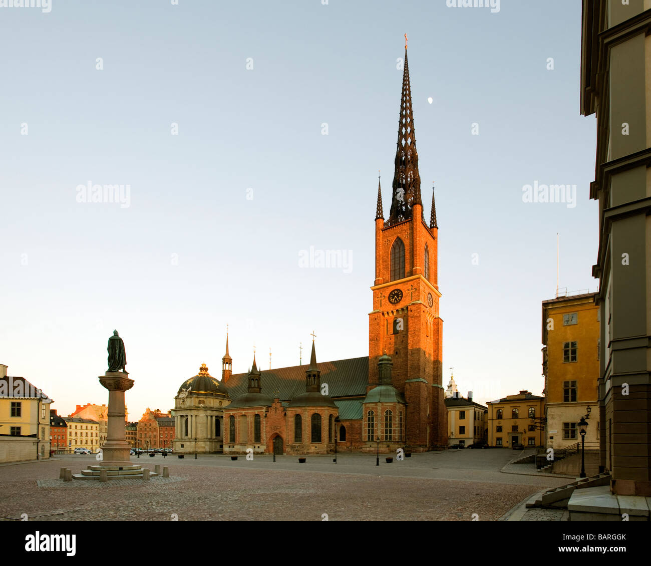 Eglise Riddarholmen, à Birger Jarls Torg, sur la petite île de Riddarholmen, Stockholm, Suède. Banque D'Images